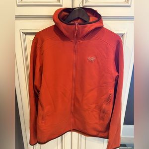 Arc’teryx size XL burnt orange full zip hooded fleece